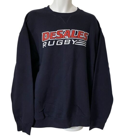 Desales University Rugby Sweatshirt Men's Extra XL Large Navy Blue NEW - Picture 1 of 4